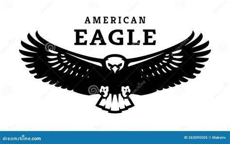 American Eagle in Flight Logo, Symbol. Vector Illustration. Stock ...