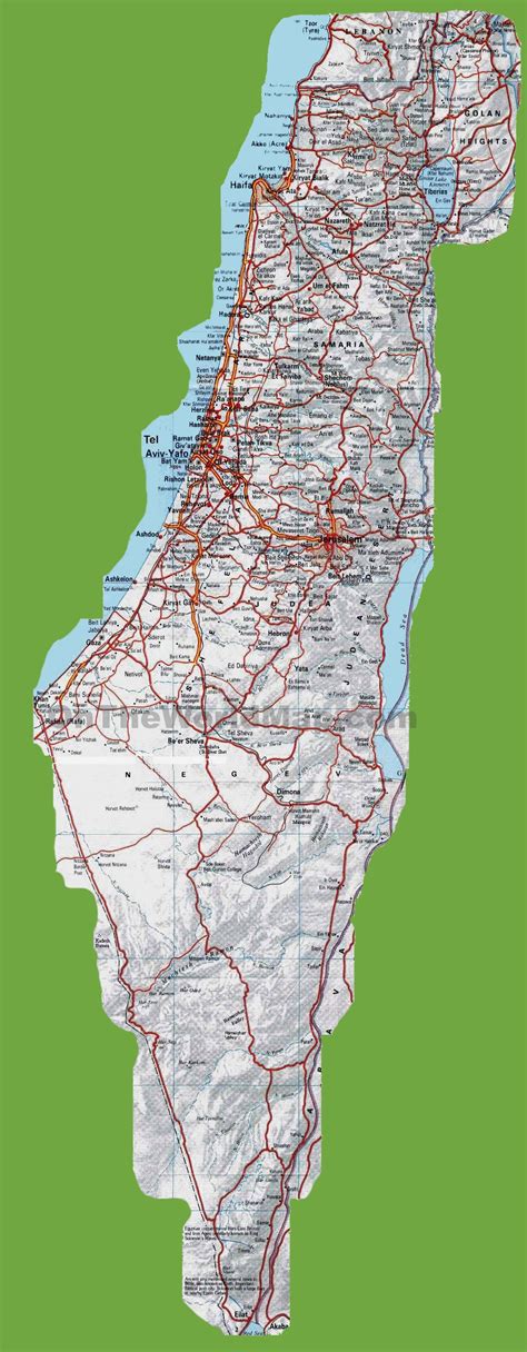 Israel road map - Ontheworldmap.com