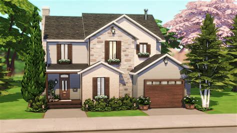 The Sims 4 House - The Sims 4 American Suburban House