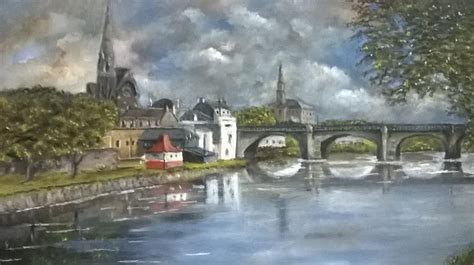 The Old Bridge Irvine Ayrshire Scotland Painting by John Bowie