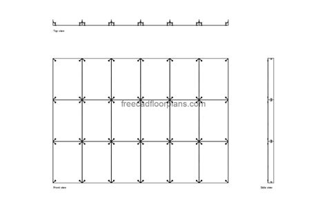 Glass Curtain Wall - Free CAD Drawings