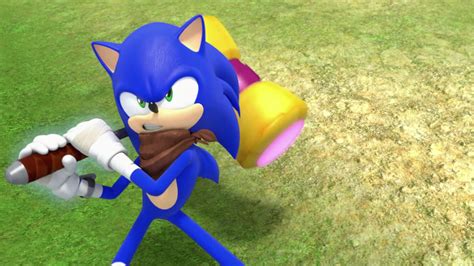 Image - S2E02 Sonic swinging Amy's hammer.png | Sonic News Network | Fandom powered by Wikia