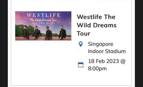 Westlife concert tickets 2023, Tickets & Vouchers, Event Tickets on ...