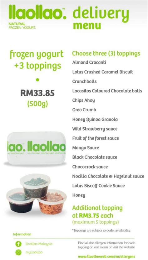 Cara Order llao llao Untuk 'First Timer' (Saiz, Menu Toppping & Harga)