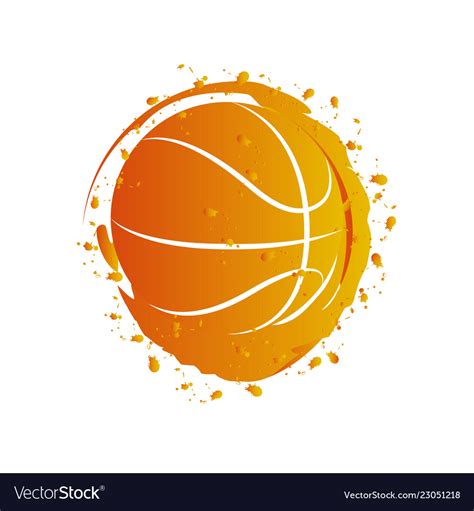 Watercolor effect of a basketball ball Royalty Free Vector