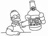 Homer Simpson Coloring Sketch Page sketch template