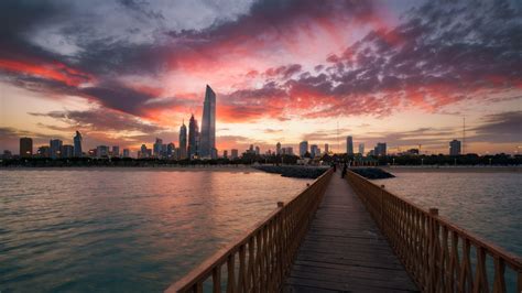 Kuwait towers beach jetty, Kuwait