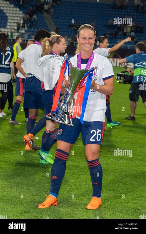 Amandine Henry of Lyon with Trophy during the UEFA Women's Champions ...