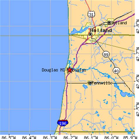 Douglas, Michigan (MI) ~ population data, races, housing & economy