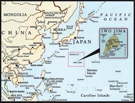 Map Of Iwo Jima