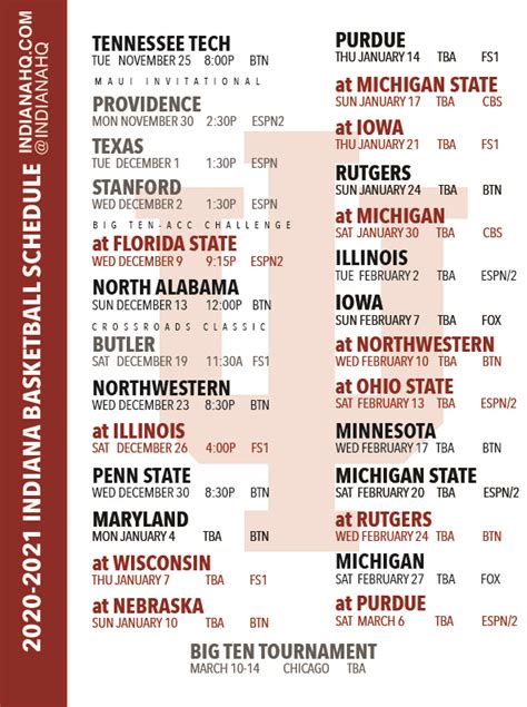 2024 Iu Basketball Schedule Printable - Noemi Angeline