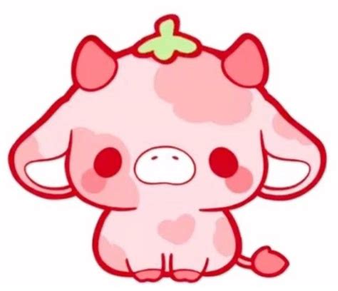 Strawberry cow | Cute cartoon drawings, Cute animal drawings kawaii, Cute little drawings