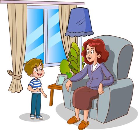 Parents Talking To Child Clipart Logo