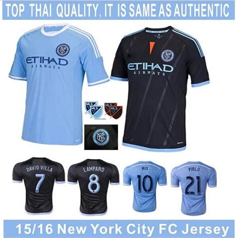 Soccer Jerseys New York City FC Jersey 2016 PIRLO NYCFC Jersey 15 16 ...