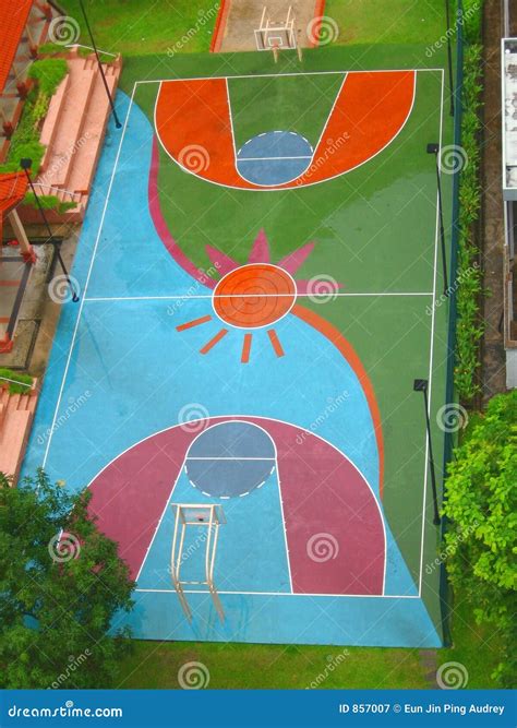 Basketball Court stock image. Image of vibrant, court, pink - 857007