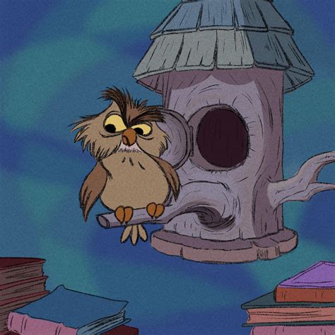 Archimedes the Owl from The sword in the stone by Lidiuillustration on DeviantArt