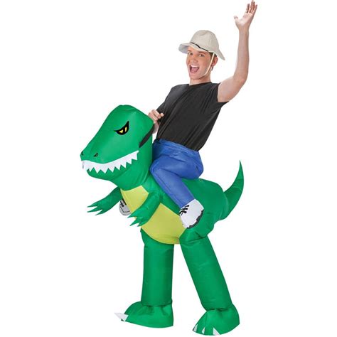 Dinosaur Rider Inflate Men's Adult Halloween Costume, One Size Fits Most - Walmart.com