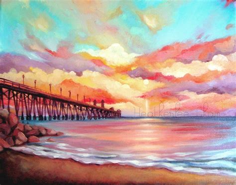 Watercolor Ocean Sunset