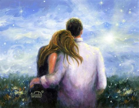 Lovers Art Print, Loving Couple, Romantic Couple, Couple in Love, Hugging, Romantic Art ...