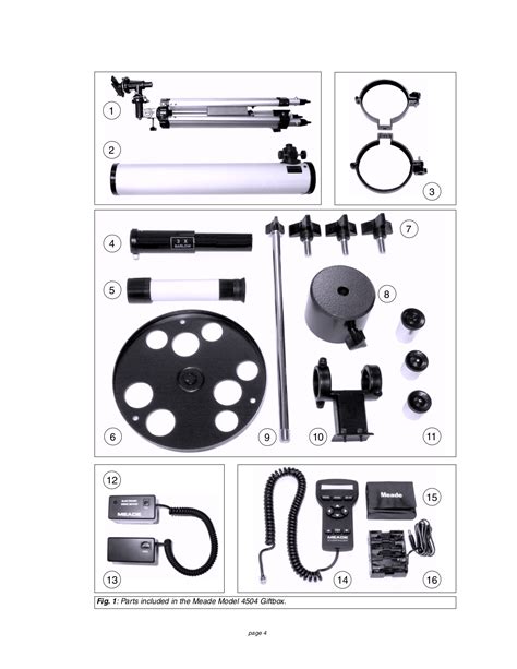 PDF manual for Meade Telescope 4500