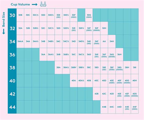 How To Measure Your Bra Size: Bra Size Charts, Band And Cup, 57% OFF