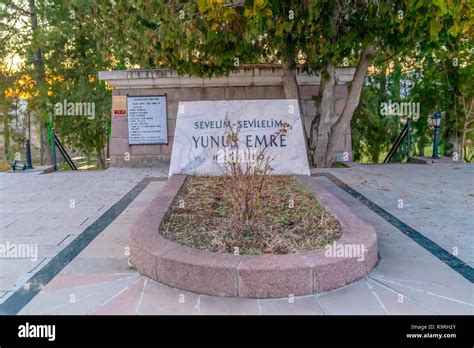 Eskisehir/Turkey-December 8 2018: Yunus Emre Tomb, Yunus Emre village ...