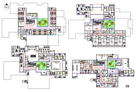 Hospital Layout plan dwg file - Cadbull