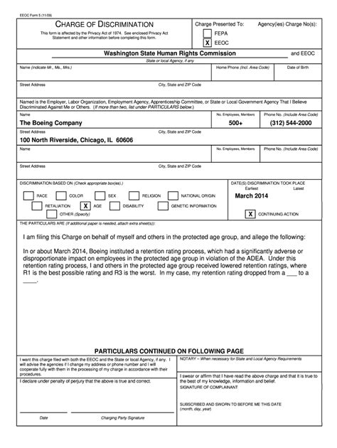 Eeoc Charge Form Fillable Pdf - Printable Forms Free Online