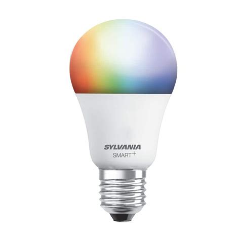 Sylvania 60W Equivalent Multi-Color and Adjustable White A19 Smart LED Light Bulb-73693 - The ...