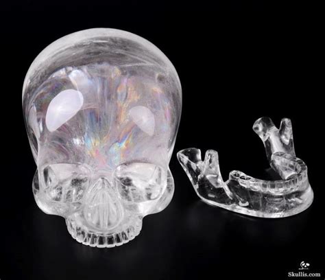 6.3" Quartz Rock Crystal Carved Mitchell-Hedges Crystal Skull Replica ...