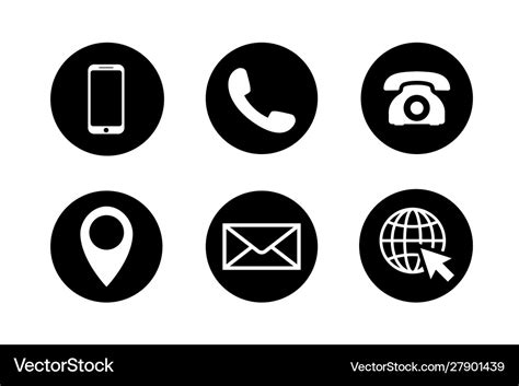 Phone Email Icon Vector