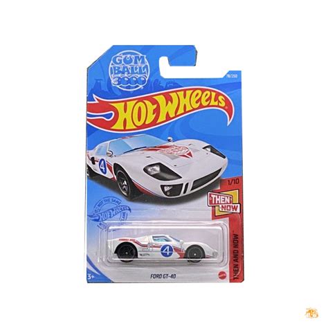 HOT WHEELS Regular – Ford GT-40 (Gum Ball Booo) – 1/10 & 78/250 – White – Giftorita