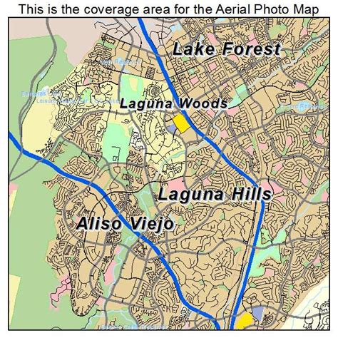 Aerial Photography Map of Laguna Hills, CA California