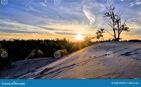 Sunset on the Dunes in Sandbanks Provincial Park Stock Image - Image of ...