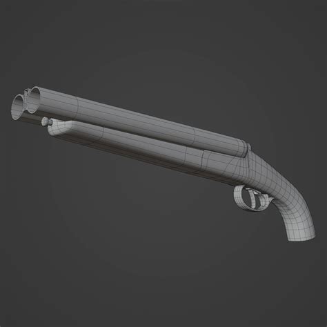 Sawed-Off Shotgun 3D Model by 3DModelingCorp