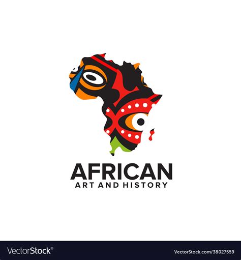 African art logo design template Royalty Free Vector Image