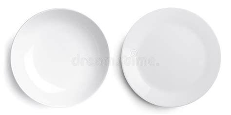 Empty Two Plate (dish and Bowl) Stock Image - Image of single, isolated ...