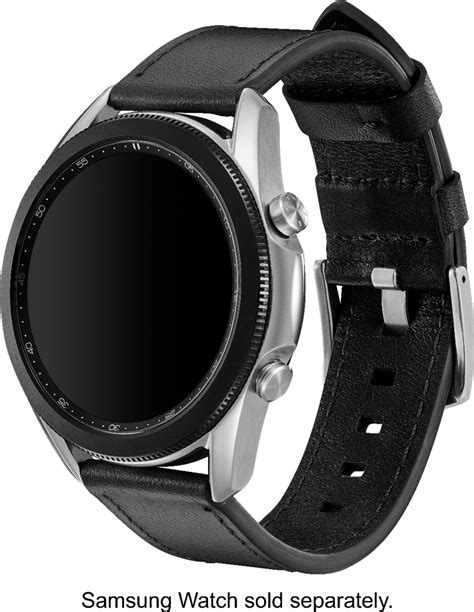 Best Buy: Platinum™ Leather Watch Band for Samsung Galaxy Watch (46 mm ...