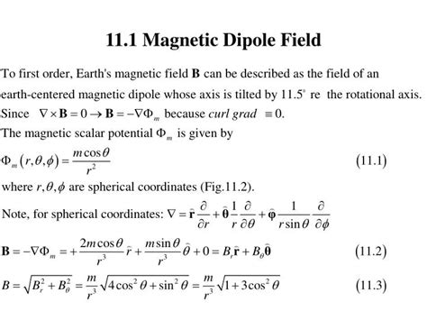 PPT - 11.1 Magnetic Dipole Field PowerPoint Presentation, free download ...