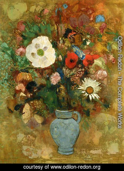 Odilon Redon Bouquet Of Flowers Painting Reproduction | odilon-redon.org