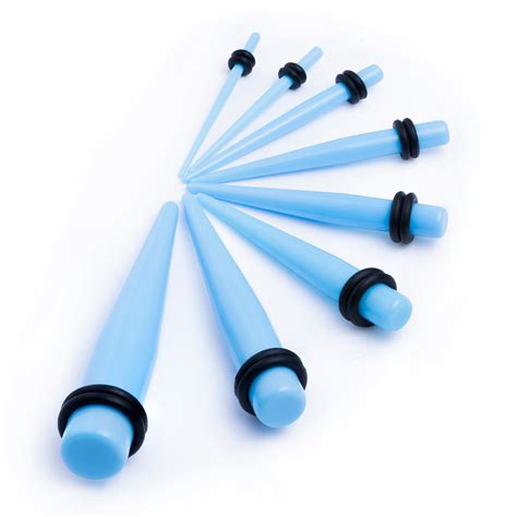 Blue Tapers - 1.6mm to 10mm Ear Stretching Kit for Ears – Custom Plugs