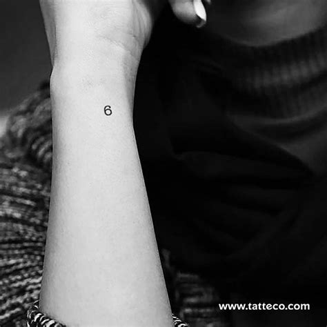 Number 6 Temporary Tattoo - Set of 3 – Tatteco