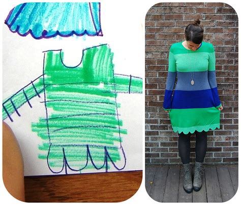 liza jane sews: Fashion According to Six Year Olds: Green Stripey Monster