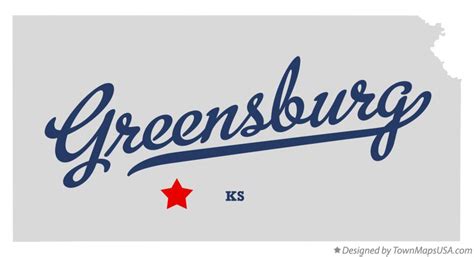 Map of Greensburg, KS, Kansas