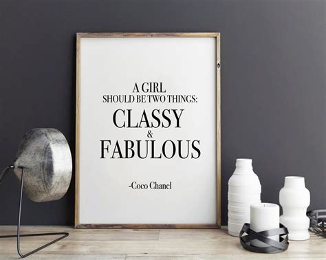 Coco Chanel Quote Fashion Print Dorm Decor Wall Art Quote - Etsy | Dorm decorations, Wall art ...