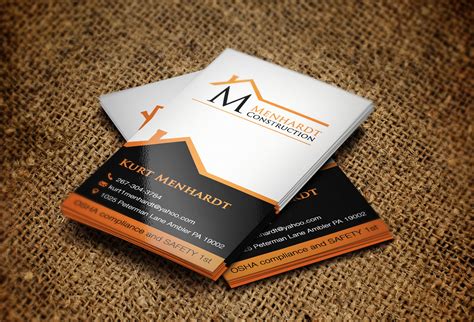 60 Professional Construction Business Card Designs for a Construction business in United States