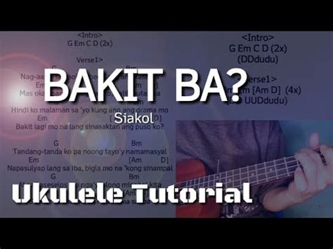 Bakit Ba? by SIAKOL/Basic Ukulele Tutorial+Lyrics & Chords - YouTube