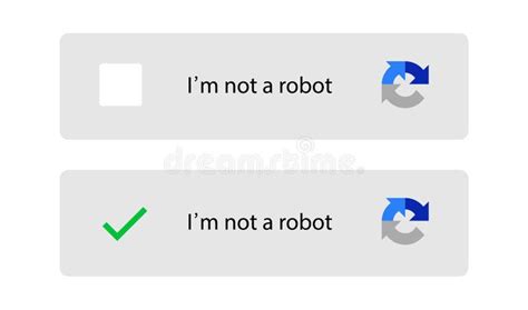 Captcha i am not a robot stock vector. Illustration of captcha - 121642361