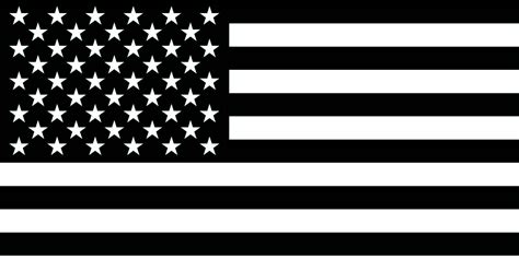 Black and White American Flag Vinyl Decal