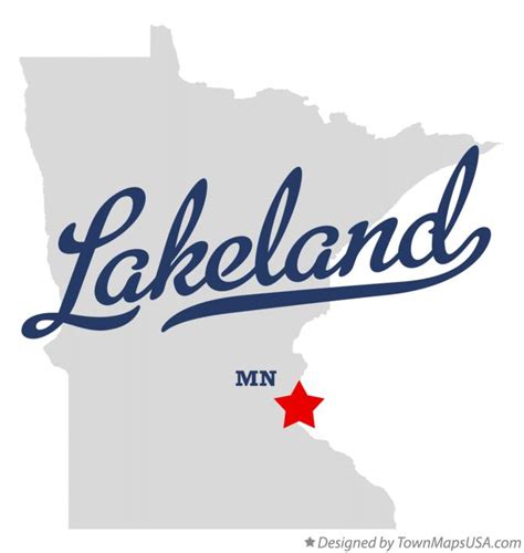 Map of Lakeland, MN, Minnesota